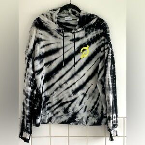 Peloton Black and White Tie-Dye Hoodie Sz:XL.  NWOT
